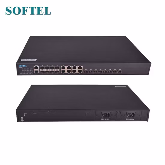 1u 19인치 1.25gbps FTTH 8 다운링크 Pon 포트 Epon Olt